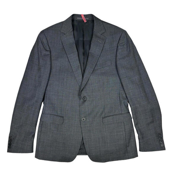 Z Zegna Other - Z Zegna Wool Single-Breasted Blazer Jacket Gray Blue Check Size 40 R US